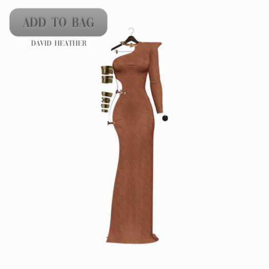 -David Heather-Homard Gown/Burnt