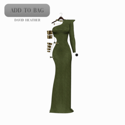 -David Heather-Homard Gown/Olive