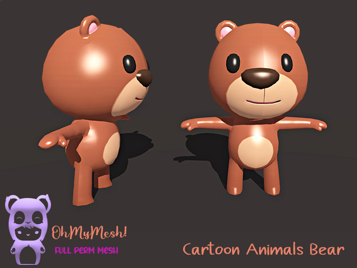 OhMyMesh! Cartoon Animals - Bear - Full Perm Mesh