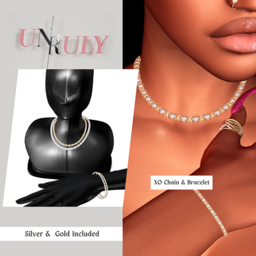 [Unruly] XOXO Chain & Bracelet Set 