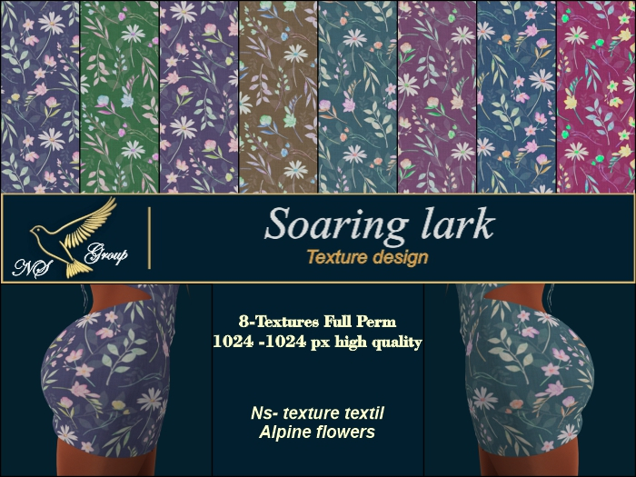 Ns- texture textil Alpine flowers