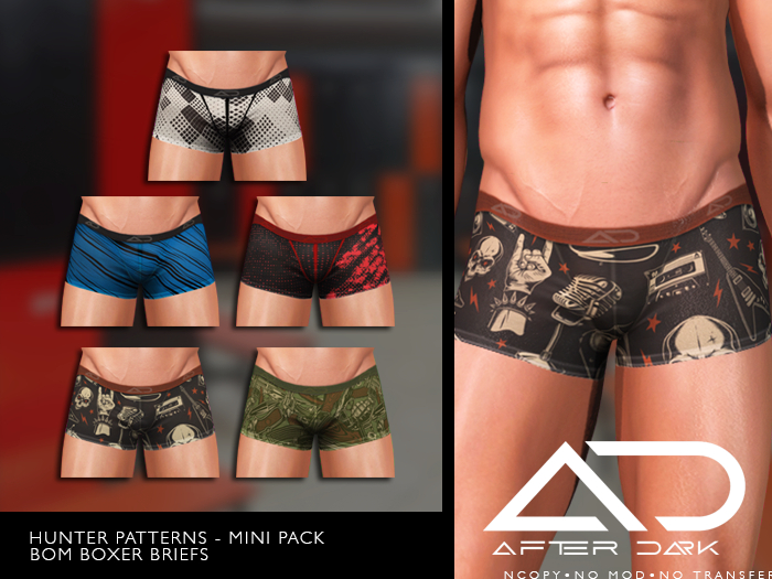Hunter - BOM - Pattern Pack Boxer Breifs - LYBRA AD (add)