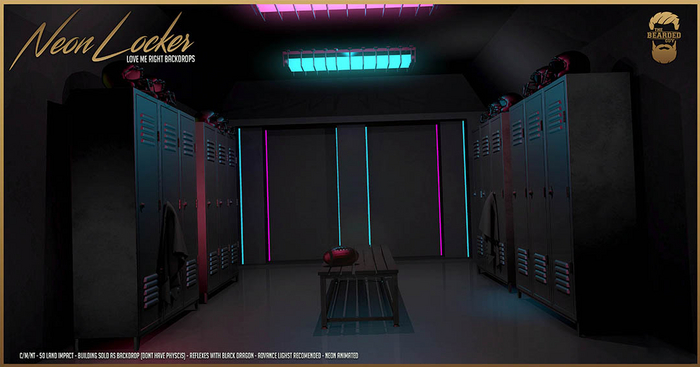 Neon Locker Cian-Pink - Love Me Right Backdrops - The Bearded G