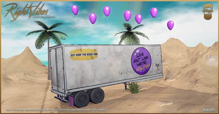 Right Vibes Backdrop - PTD Backdrops - The Bearded Guy