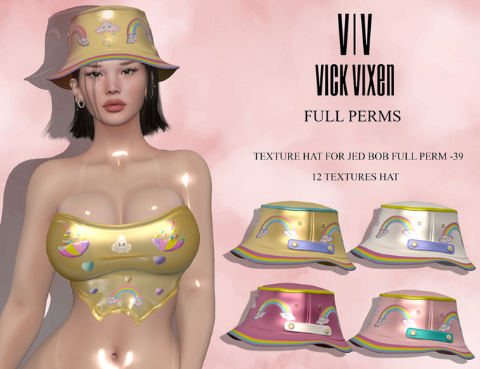 VIV PERMS - TEXTURE HAT FOR JED BOB FULL PERM -39