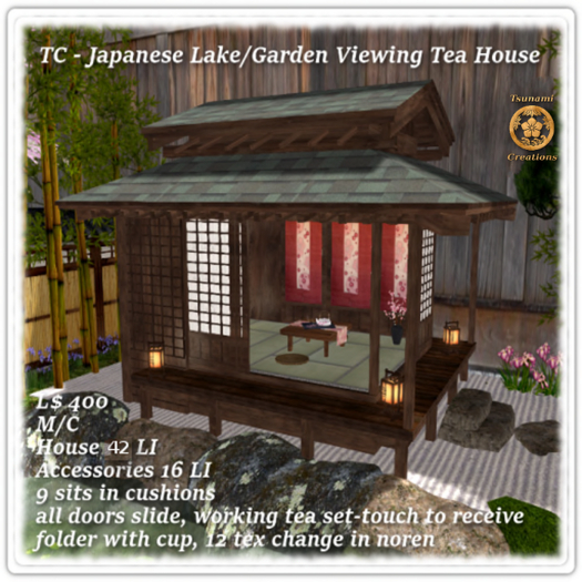 Japanese Lake/Garden Viewing Tea House