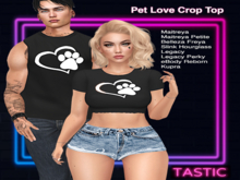 Tastic-Pet Love Crop Top