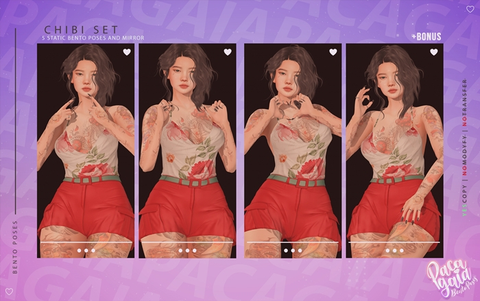 Pacagaia Poses - Chibi Set {Bento Poses} (ADD)