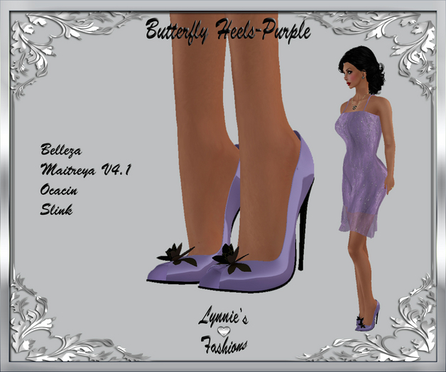 BUTTERFLY HEELS PURPLE UNPACK