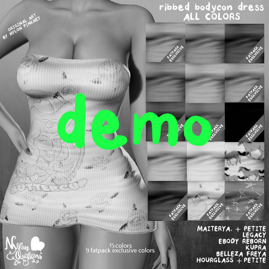 (NO) Ribbed Bodycon Dress - DEMO