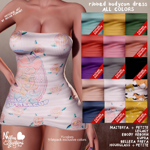 (NO) Ribbed Bodycon Dress - All (15) Colors