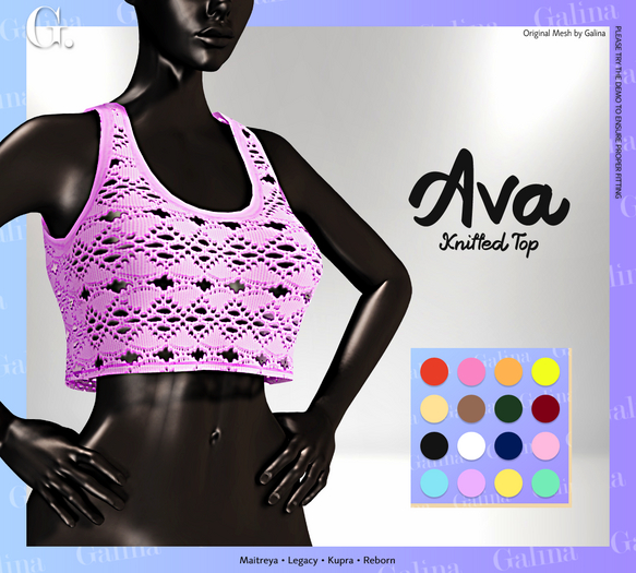 G: "Ava" Knitted Top FATPACK