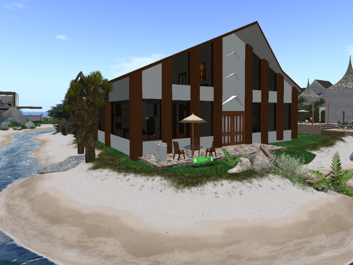 large house on waterway