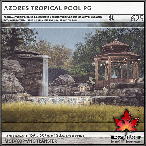 Trompe Loeil - Azores Tropical Pool PG [mesh]