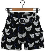 RIOT / Suvi Shorts - Pattern - Black Cats
