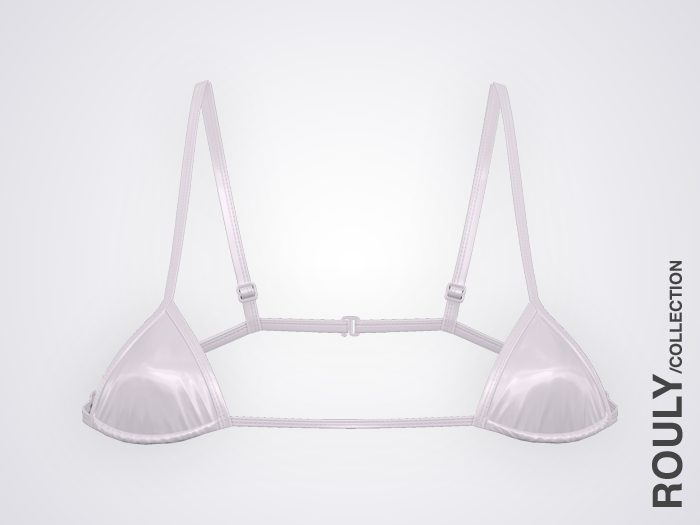 ROULY :: Thot Vinyl Mini Bra - White