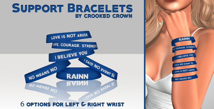 [CC] RAINN Support Bracelets - UNRIGGED MESH