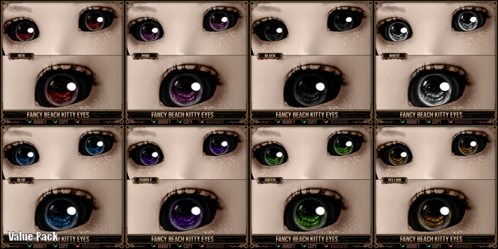 *C:K* Fancy Beach Kitty Eyes - Value Pack