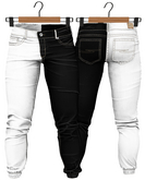 RIOT / Lucas Denim Jogger - Combo - Black & White