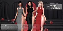 Lilleth Mills x GLITZ [DEMO] - Sparkle High Slit Gown for Maitreya Petite Kupra Bimbo Legacy Freya Hourglass 