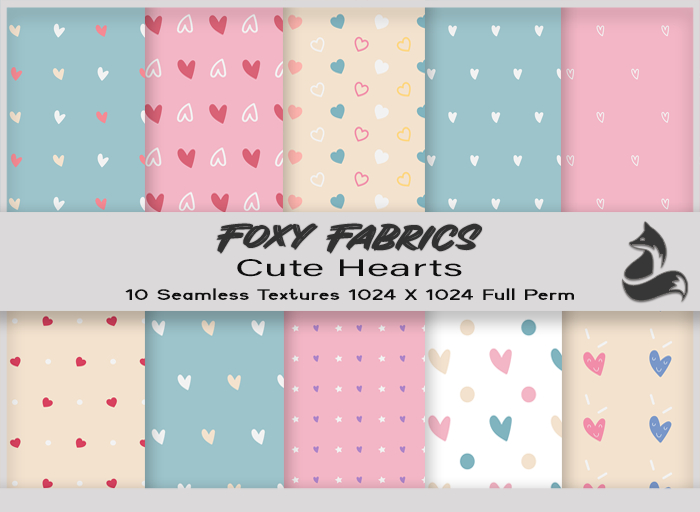 FF - Cute Hearts Seamless Textures