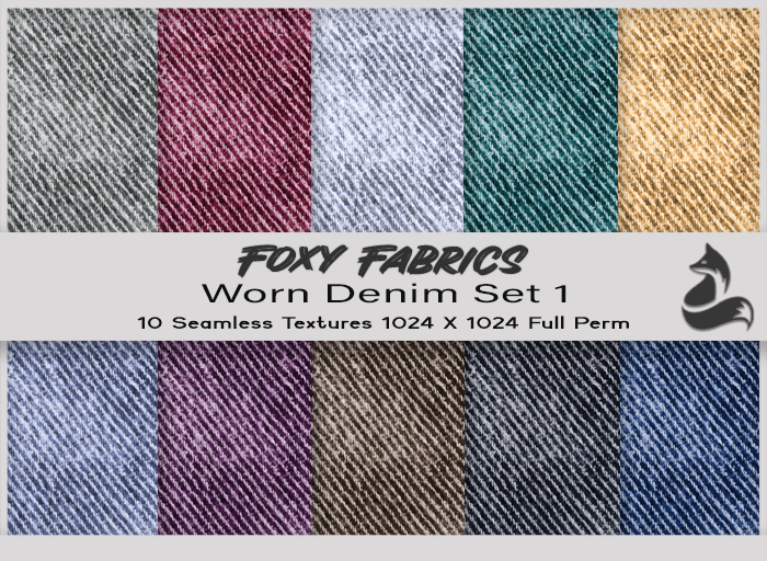 FF Worn Denim Seamless Textures Set 1