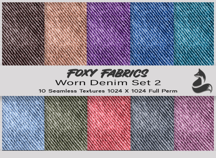 FF Worn Denim Seamless Textures Set 2