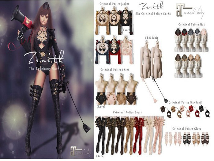 =Zenith=Criminal Police Gloves (Black) -Maitreya