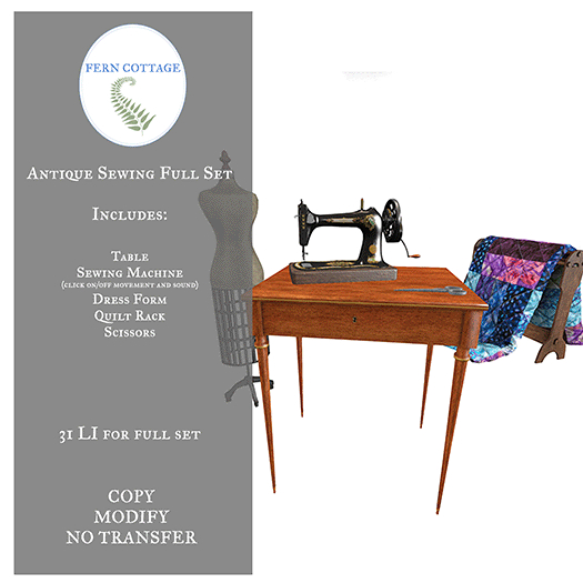 ^FC^ Antique Sewing Set 