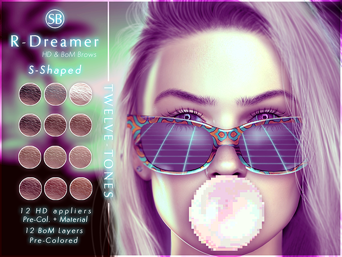 Eyebrows, LeLutka Evox: R.Dreamer.S.Shaped.12.TONES