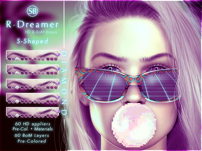 Eyebrows, LeLutka Evox: R.Dreamer.S.Shaped.DIAMOND