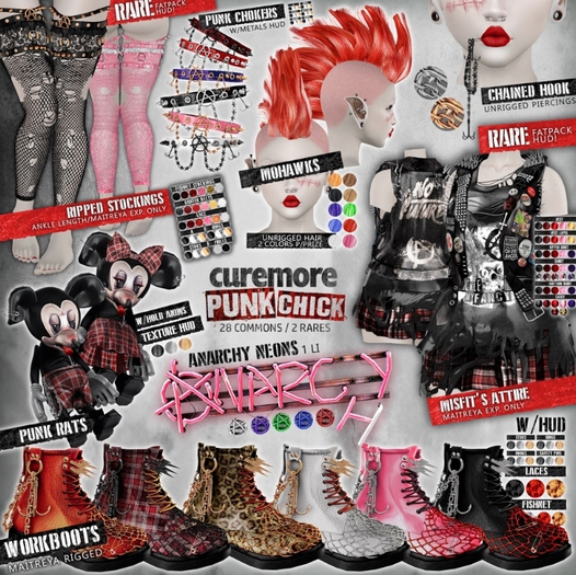 CUREMORE / Punk Chick / RIPPED STOCKINGS/ RARE