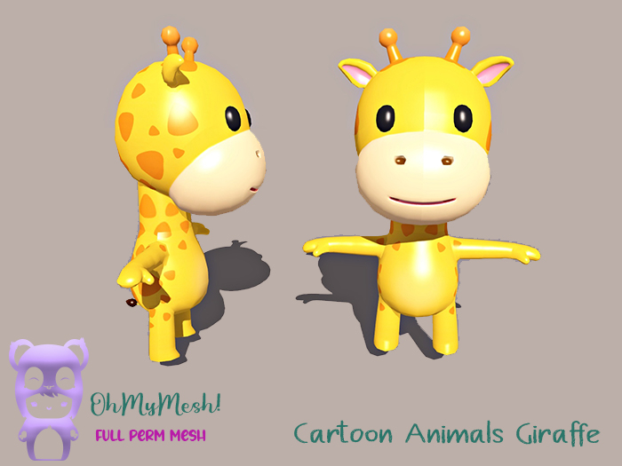OhMyMesh! Cartoon Animals - Giraffe - Full Perm Mesh