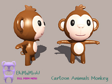 OhMyMesh! Cartoon Animals - Monkey - Full Perm Mesh