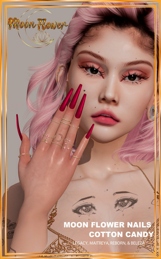 Moon Flower - Nails Cotton Candy