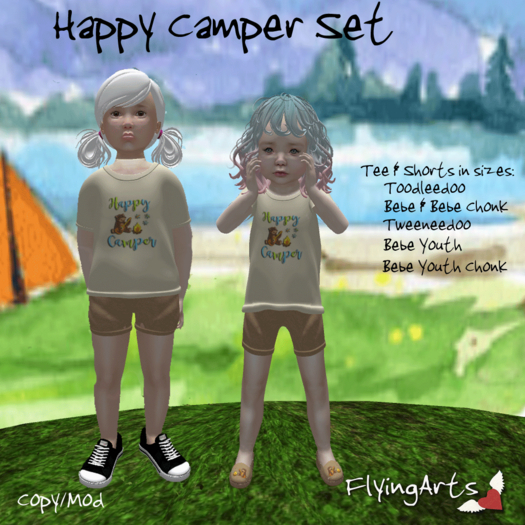 !FA! Happy Camper Kid Sizes