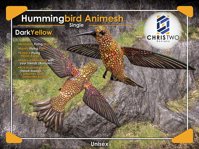 HummingBird - Dark Yellow - [Chris Two Designs]