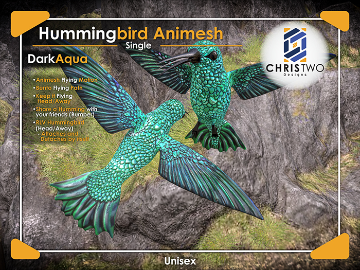 HummingBird - Dark Aqua - [Chris Two Designs]