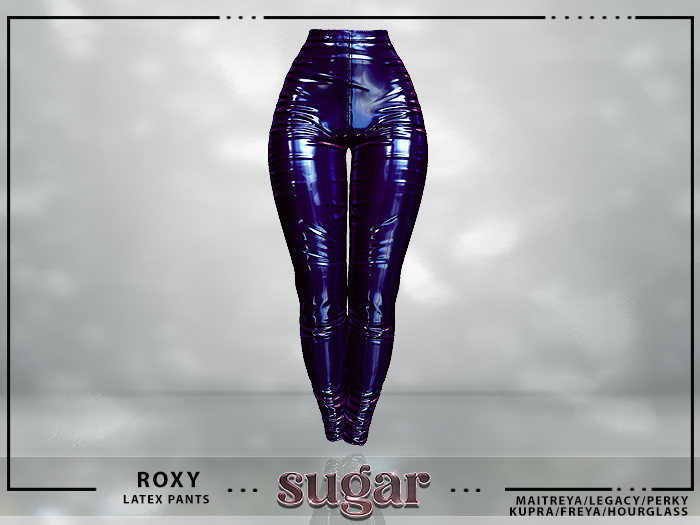 [sugar] Roxy Latex Pants [DEEP PURPLE] Unpacker  *MAITREYA • TMP • LEGACY • PERKY • KUPRA • SLINK HOURGLASS