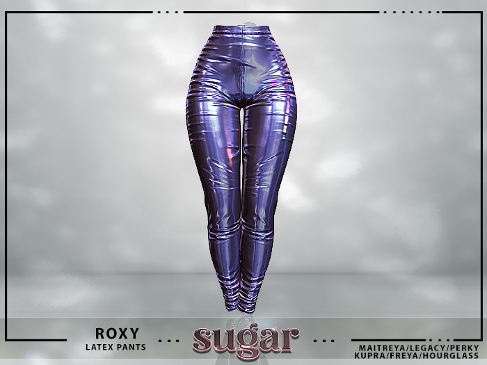[sugar] Roxy Latex Pants [HOLOGRAPHIC LILAC] Unpacker *MAITREYA • TMP • LEGACY • PERKY • KUPRA • SLINK HOURGLASS