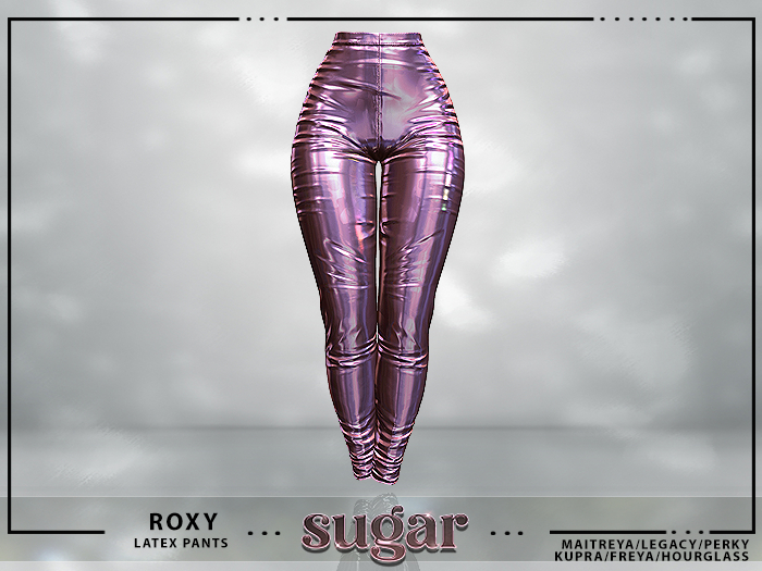 [sugar] Roxy Latex Pants [HOLOGRAPHIC LIGHT PINK] Unpacker  *MAITREYA • TMP • LEGACY • PERKY • KUPRA • SLINK HOURGLASS