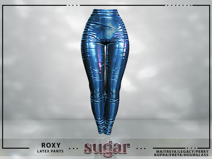 [sugar] Roxy Latex Pants [HOLOGRAPHIC LIGHT BLUE] Unpacker  *MAITREYA • TMP • LEGACY • PERKY • KUPRA • SLINK HOURGLASS