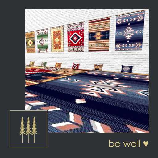 NEW ➛ Ahwahnee Decor Set #2 - Hanging Blankets, Pillows, and Rugs - 6 Native American Patterns - Mesh (Wear to Unpack) 