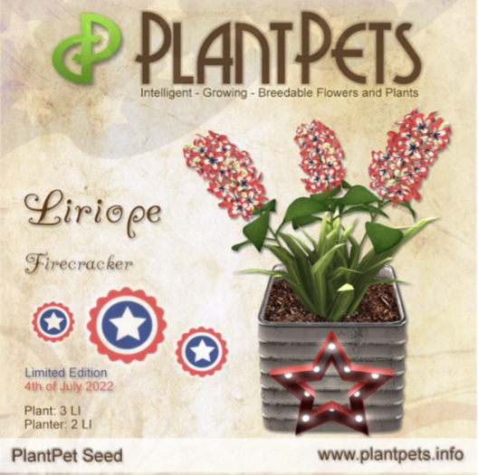 Plantpet seed liriope firecracker