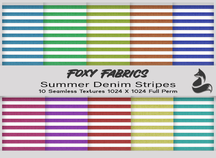 FF - Summer Denim Stripes Seamless Textures