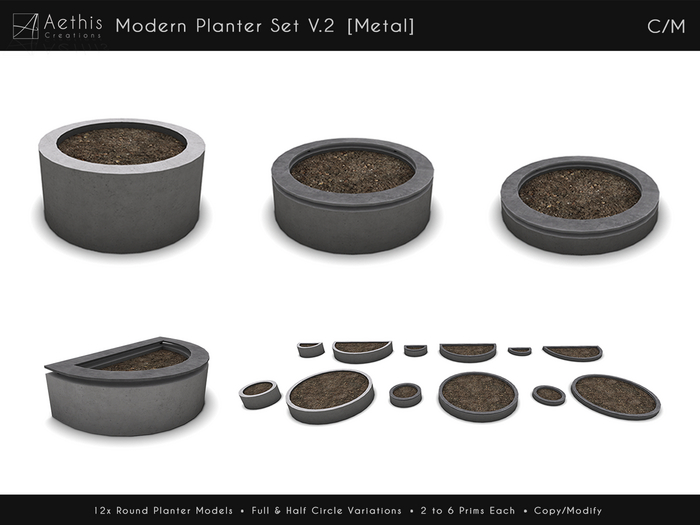 [AC] Modern Planter Set V.2 C/M [Metal]