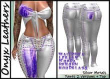 Purple + White Laced up pants with matching Top