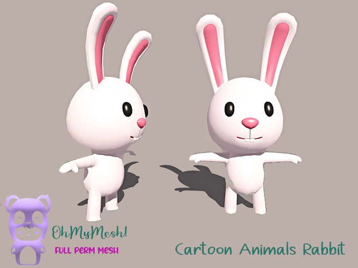 OhMyMesh! Cartoon Animals - Rabbit - Full Perm Mesh