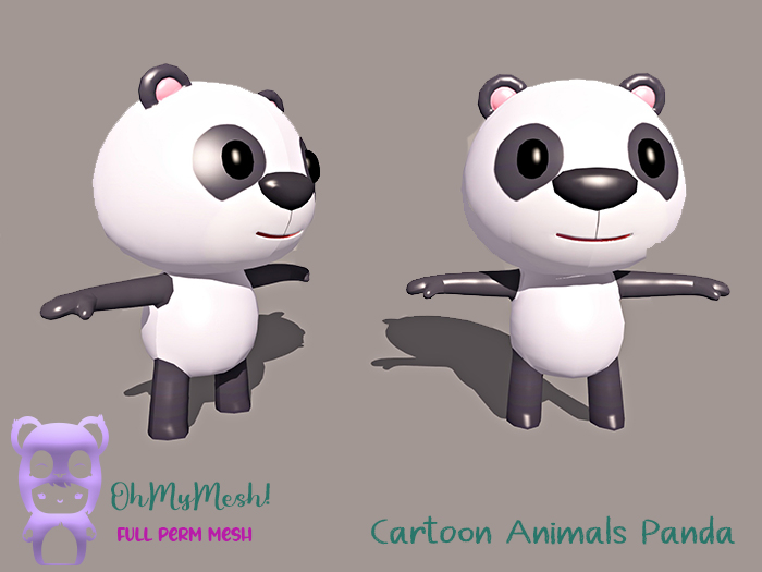 OhMyMesh! Cartoon Animals - Panda - Full Perm Mesh