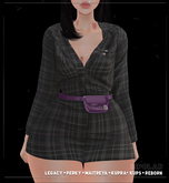 Bipolar - Obi Dress - Black Plaid